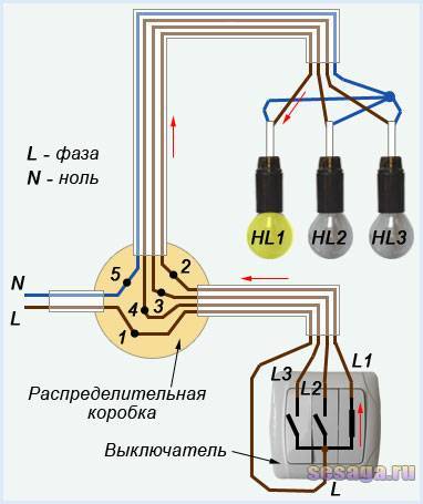 Как подключить блок розетка выключатель