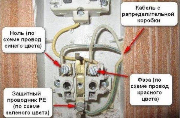 Как подключить выключатель от розетки