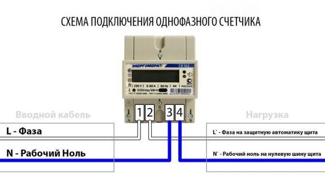 схема подключения счетчика