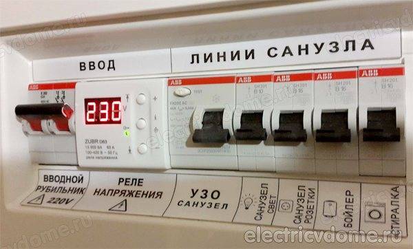 схема подключения реле напряжения