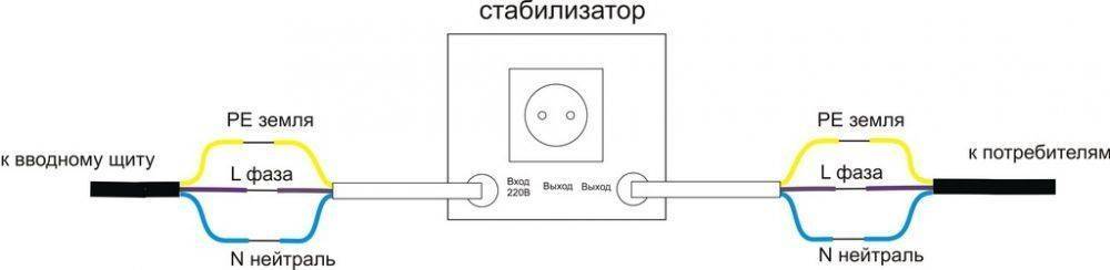 Подключение стабилизатора напряжения