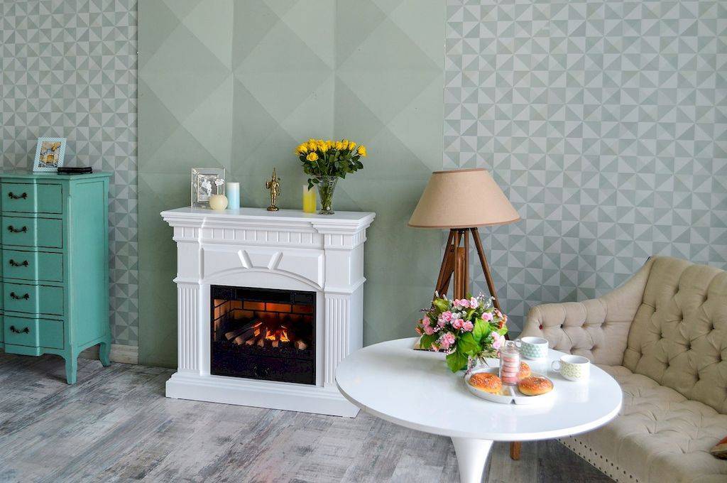 схема камина с эффектом живого огня