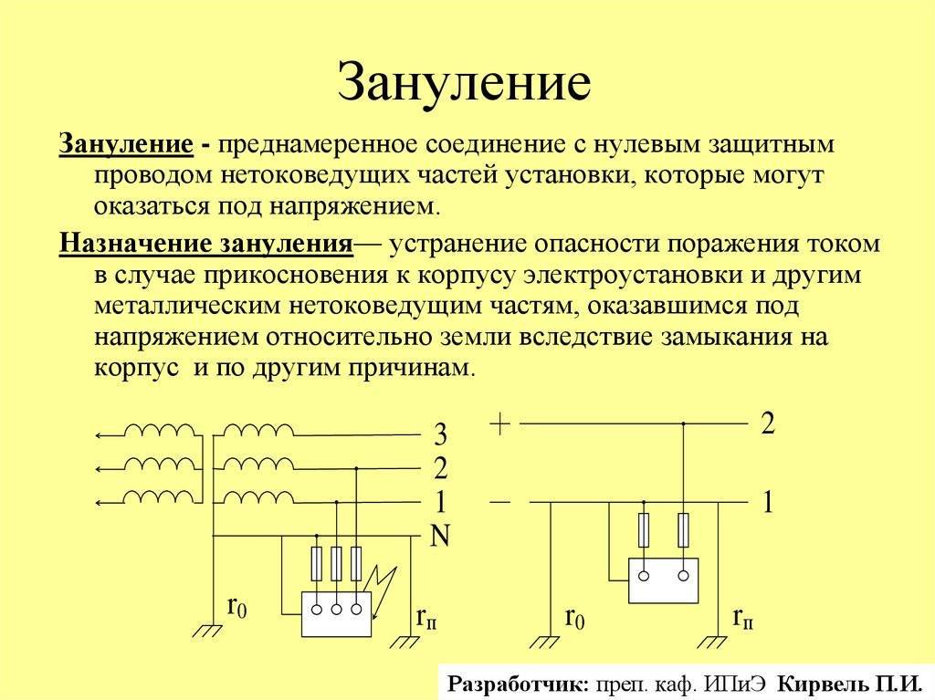 Заземление и зануление, в чем разница?