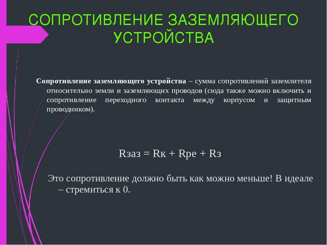 Сопротивление заземлителя