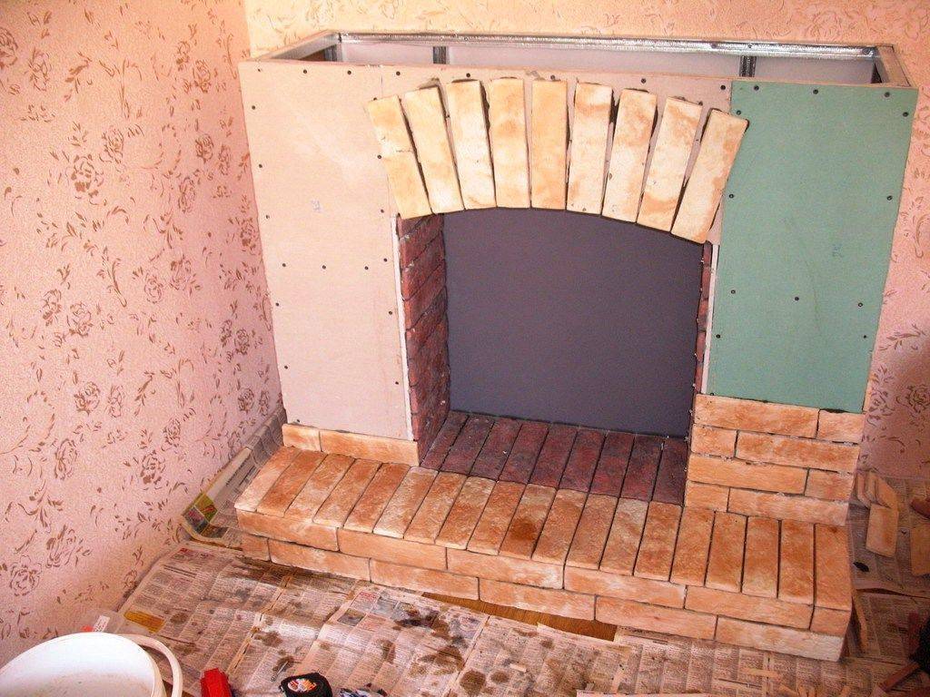 схема камина с эффектом живого огня