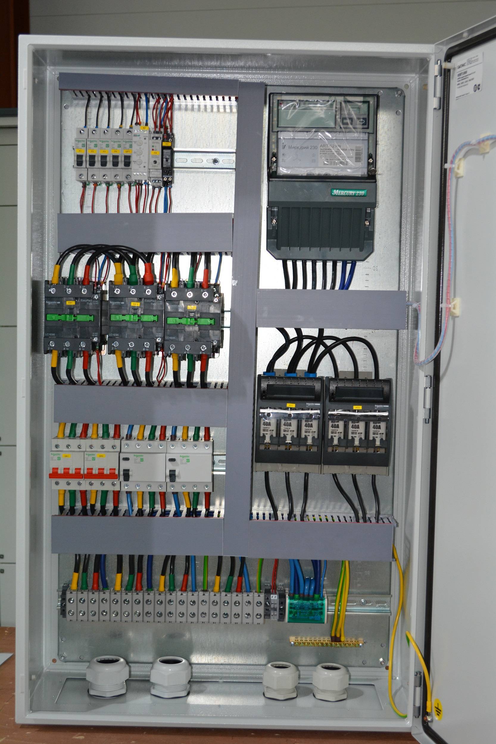 Установка щита освещения